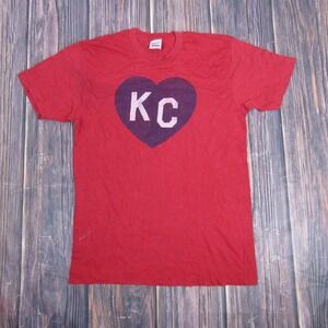 Charlie Hustle Shirt Mens Medium Red KC Kansas City Heart Graphic Soft Made USA